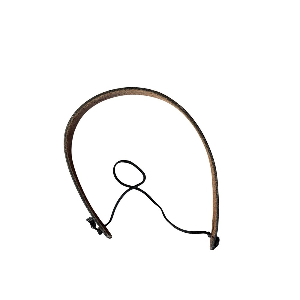 John Romain Vintage Brown Leather Headband Style 3055 Boho Cottagecore